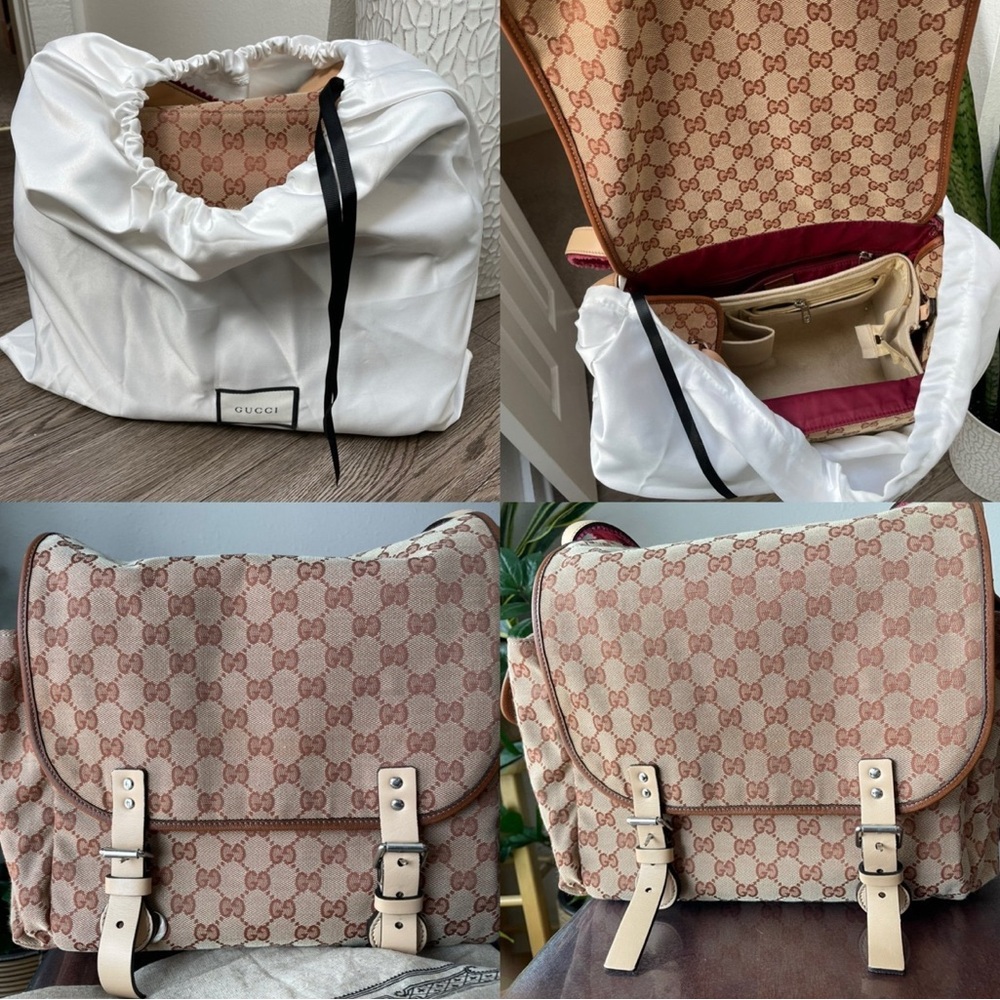 Authentic GUCCI GG Canvas Shoulder Bag 1,650$